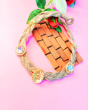 Jute Necklace with Kundan Pandent
