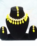 Yellow Beads Kundan Choker