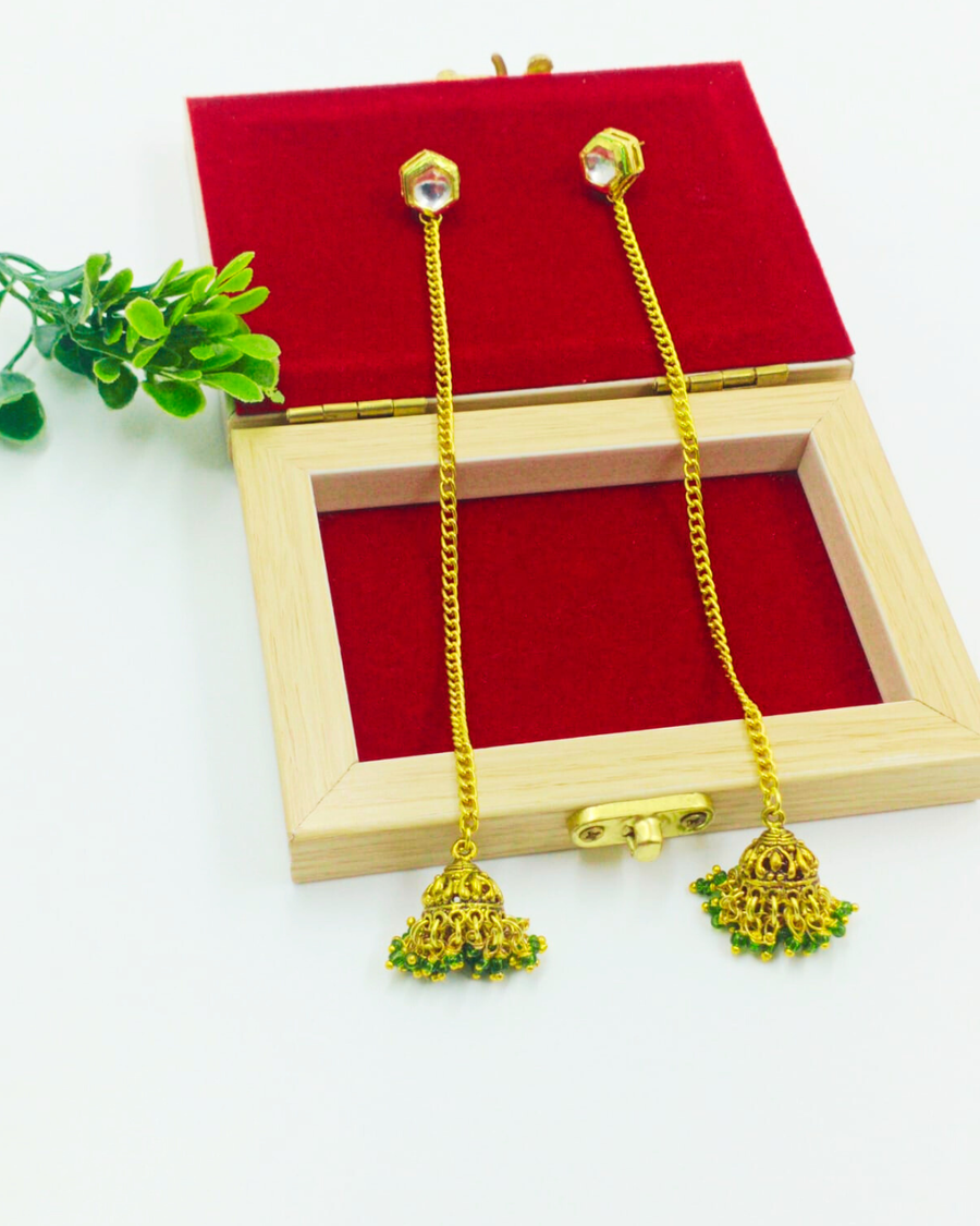 Green Kashmiri Earrings