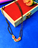 Pink Kundan Pandent Mangalsutra