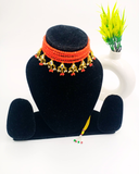 Red Beads Kundan Choker