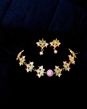Lotus Shape Kundan Neckless