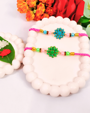 Flower Rakhi Set