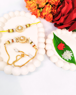 Kundan Couple Rakhi