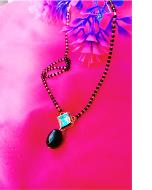 Green Bead Kundan Mangalsutra