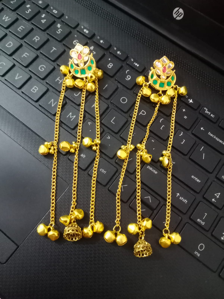 Green Kundan Kashmiri Earring