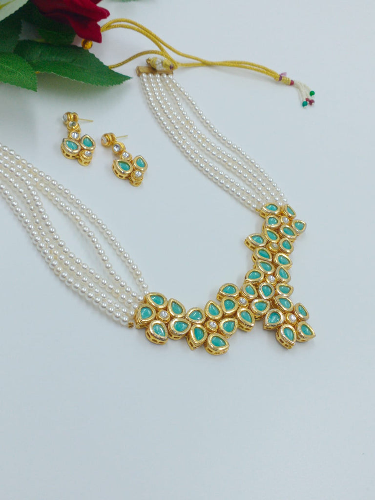 Skyblue Kundan Necklace